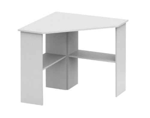 KONDELA PC stôl rohový biela RONY NEW