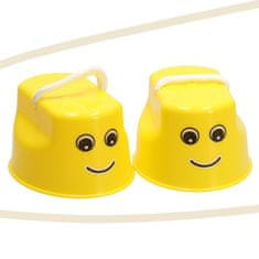 KIK  KX7532 Detské chodúle plast 10 x 5,5 x 6cm 2 ks žlté