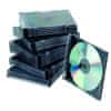 Obal Slim na CD/DVD z plastu čierny/priehľadný, 25ks