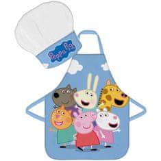 BrandMac Detská zástera s kuchárskou čiapkou Prasiatko Peppa a kamaráti