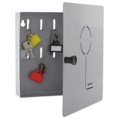 Rottner Key Collect 10 skrinka na kľúče strieborná | Magnetický uzáver | 22 x 22 x 5 cm