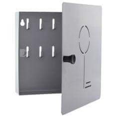 Rottner Key Collect 10 skrinka na kľúče strieborná | Magnetický uzáver | 22 x 22 x 5 cm