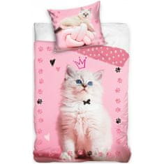 BedTex Bavlnené posteľné obliečky Mačička princezná