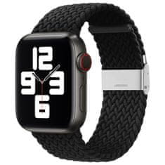 Techsuit Kvalitný Remienok pre Apple Watch 1/2/3/4/5/6/7/8/9/SE/SE 2/Ultra/Ultra 2 - (42/44/45/49mm) - Čierna KP30202