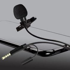 Techsuit Vysoko výkonný lavalier / mikrofón s 3,5 mm Jackom - Čierna KP30201