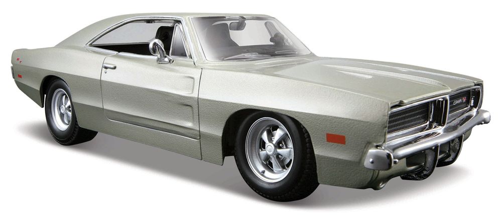 Maisto Dodge Charger R/T 1969 stříbrná 1:25