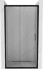 Apia, posuvné dvere do otvoru 95 x 190 cm, 5mm číre sklo, čierny profil, 845-095-000-70-00