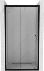 Mexen Apia, posuvné dvere do otvoru 95 x 190 cm, 5mm číre sklo, čierny profil, 845-095-000-70-00