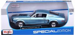 Maisto Ford Mustang GT Cobra Jet FB 1968 metal modrá 1:18