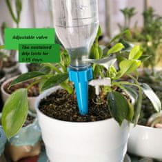 Netscroll Automatický zavlažovač rastlín, zavlažovač funguje na princípe automatickej kvapkovej závlahy, 15 dní, úspora vody, pre zaneprázdnených záhradkárov, 5 ks, PlantDrip