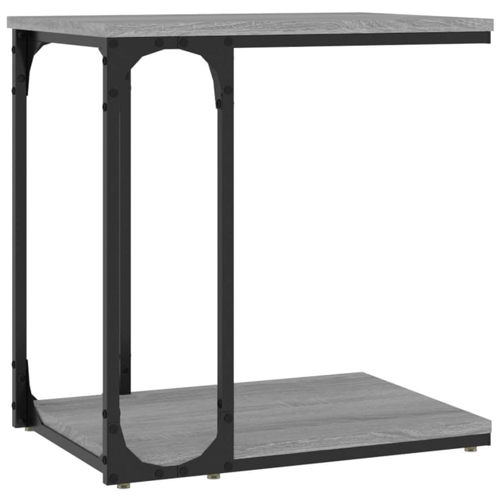 Vidaxl Príručný stolík sivý dub sonoma 50x35x52 cm spracované drevo