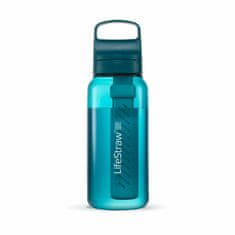 LifeStraw LGV41LTLWW Go 2.0 Water Filter Bottle 1L Laguna Teal