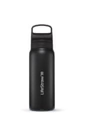 LifeStraw LGV42SBKWW Go 2.0 Stainless Steel Water Filter Bottle 24oz Black