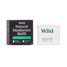 Wild Wild DEO Refill BLACK Men´s Fresh Cotton&Sea salt 40g