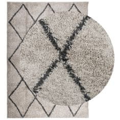 Petromila vidaXL Chlpatý koberec vysoký vlas moderný béžový a antracit 160x230cm