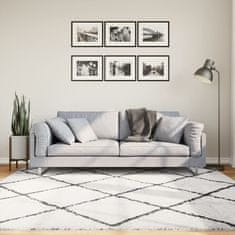Petromila vidaXL Shaggy koberec PAMPLONA, vysoký vlas, krémovo čierny 200x200 cm