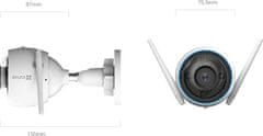 EZVIZ IP kamera H3 3K/ Wi-Fi/ 5Mpix/ krytí IP67/ objektiv 2,8mm/ H.265/ IR přísvit až 30m/ bílá