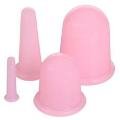 Cups 4Pack masážne silikónové banky ružové balenie 1 sada