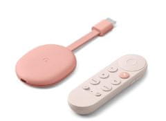 Google Chromecast 4 (s Google TV controller) - pink