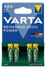 Batéria mikrotužková AAA LR03 dobíjacia 800mAh/1000 cyklov (4ks) VARTA