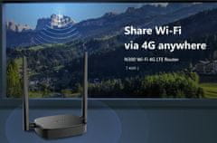 Tenda 4G05 Wi-Fi N300 4G/3G LTE router, 2x WAN/LAN, 1x nanoSIM, IPv6, VPN, LTE Cat.4, SK App