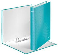 LEITZ Dvojkrúžkový zakladač WOW - A4, laminovaný kartón, chrbát 4,0 cm, ľadovo modrý