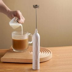 HOME & MARKER® Bezdrôtový kompaktný napeňovač mlieka a šľahač 2v1 (2x hlavice na miešanie) | FROTHO