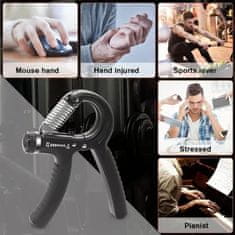 SOLFIT® Cvičebná a rehabilitačná fitness pomôcka na úchop s počítadlom (odpor 5 - 60 kg) | SQUEEZEFIT