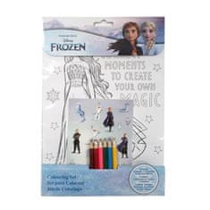 KIDS LICENSING Vymaľovánka set s pastelkami a samolepkami Frozen