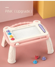 CAB Toys Detská tabuľa na kreslenie stolček ružový CAB Toys