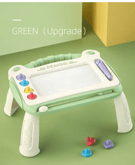 CAB Toys Detská tabuľa na kreslenie stolček zelený CAB Toys