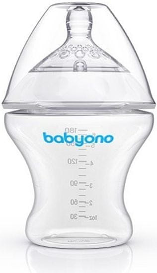 BabyOno Antikoliková láhev Natural - 180 ml