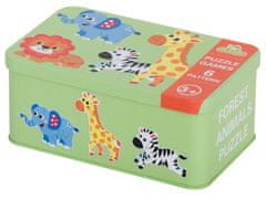 WOWO Safari Zvieratká Puzzle v Plechovom Boxe - 25 Dielikov