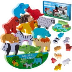 WOWO Vyvažovacia Logická Hra Safari so Zvieratkami - Edukačná Zábava pre Deti
