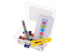 WOWO Montessori XXL Sada, Vzdelávacie Puzzle s Farebnými Loptičkami pre Učenie Počítania a Farieb, 66 ks
