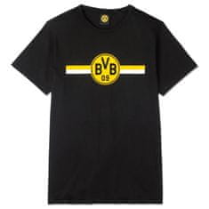 FAN SHOP SLOVAKIA Tričko Borussia Dortmund, čierne, bio-bavlna | S