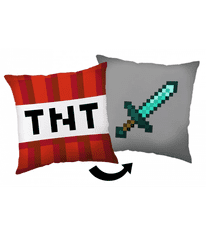 Halantex Vankúšik Minecraft TNT a meč 40x40 cm