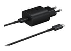 SAMSUNG Originálna USB-C (USB type-C) rýchlonabíjačka EP-T1510EBE + EP-DA705BBE čierna 15W 91465