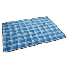 Pikniková deka so spodnou nepremokavou vrstvou 150x200 cm, modrá T-028-MO