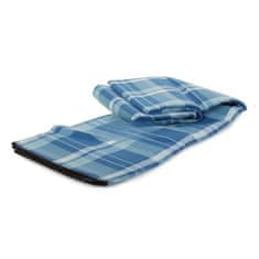 Pikniková deka so spodnou nepremokavou vrstvou 150x200 cm, modrá T-028-MO