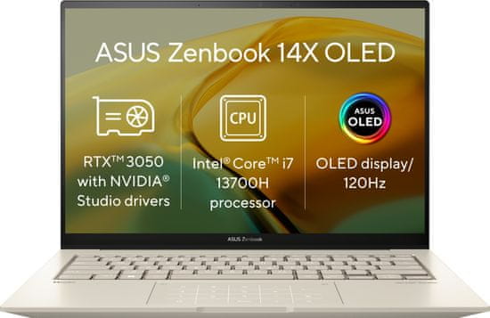 ASUS Zenbook 14X OLED (UX3404) (UX3404VC-M3174W), zlatá