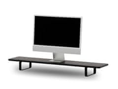 Oakywood Drevený stojan na monitor, 105 x 23 cm, čierny