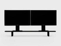 Oakywood Drevený stojan na monitor, 105 x 23 cm, čierny