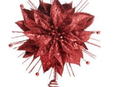 LAALU Kvetina na vianočný stromček červená kovová 35 cm
