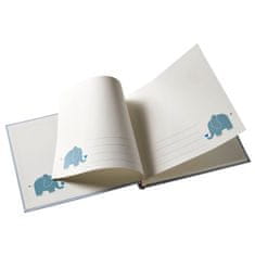 WALTHER fotoalbum Baby Animal Slon modrý 28x25 cm 50 bielych strán kniha