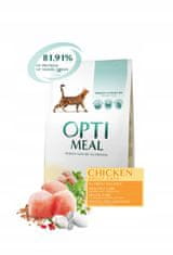 OptiMeal OPTIMEAL suché krmivo pre mačky s kuracím mäsom 4 kg