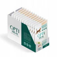 OptiMeal OPTIMEAL mokré krmivo pre mačky - Králik v bielej omáčke 12x85 g