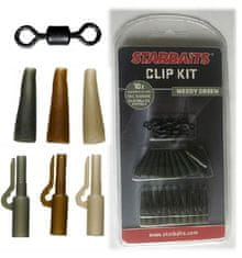 Starbaits Montáž Clip Kit Set - farba hnedá
