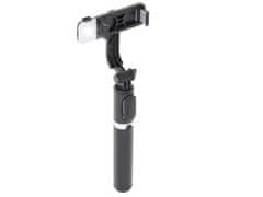 WOWO Čierna Selfie Tyč s Lampou a Statívom - Multifunkčný Fotografický Príslušenstvo