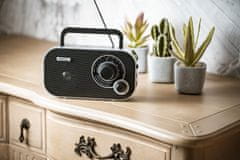 WOWO Camry CR 1140b Mini Prenosné Rádio pre Stavebníctvo s FM a Sieťovou Batériou